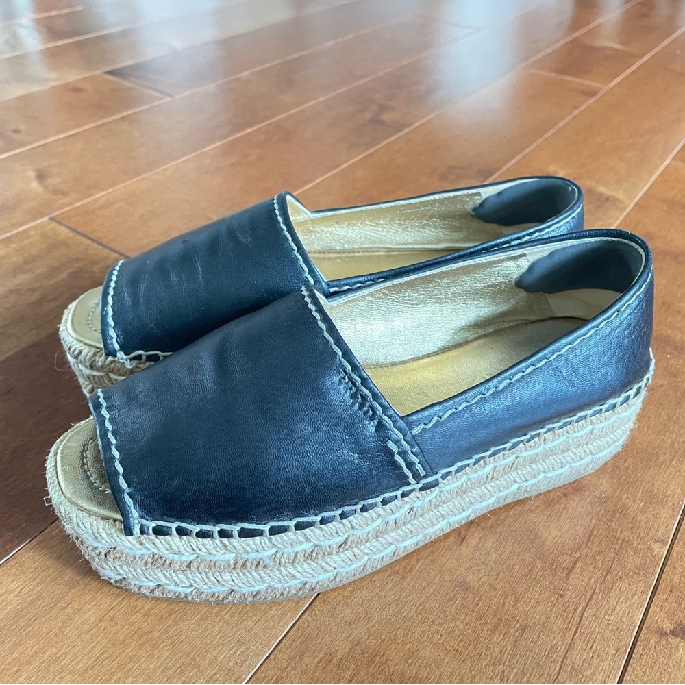 Prada Women’s Open-toe Leather Platform Espadrilles Sz 36